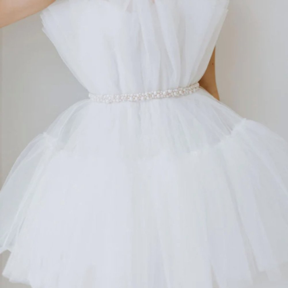 UNTAMED PETALS: Mini Millie aka Cotton Ball Dress Tulle White